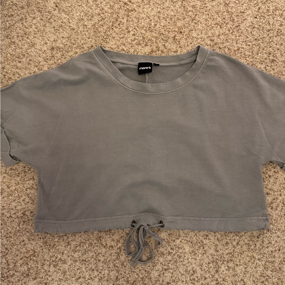 Gray Cropped Women's Top